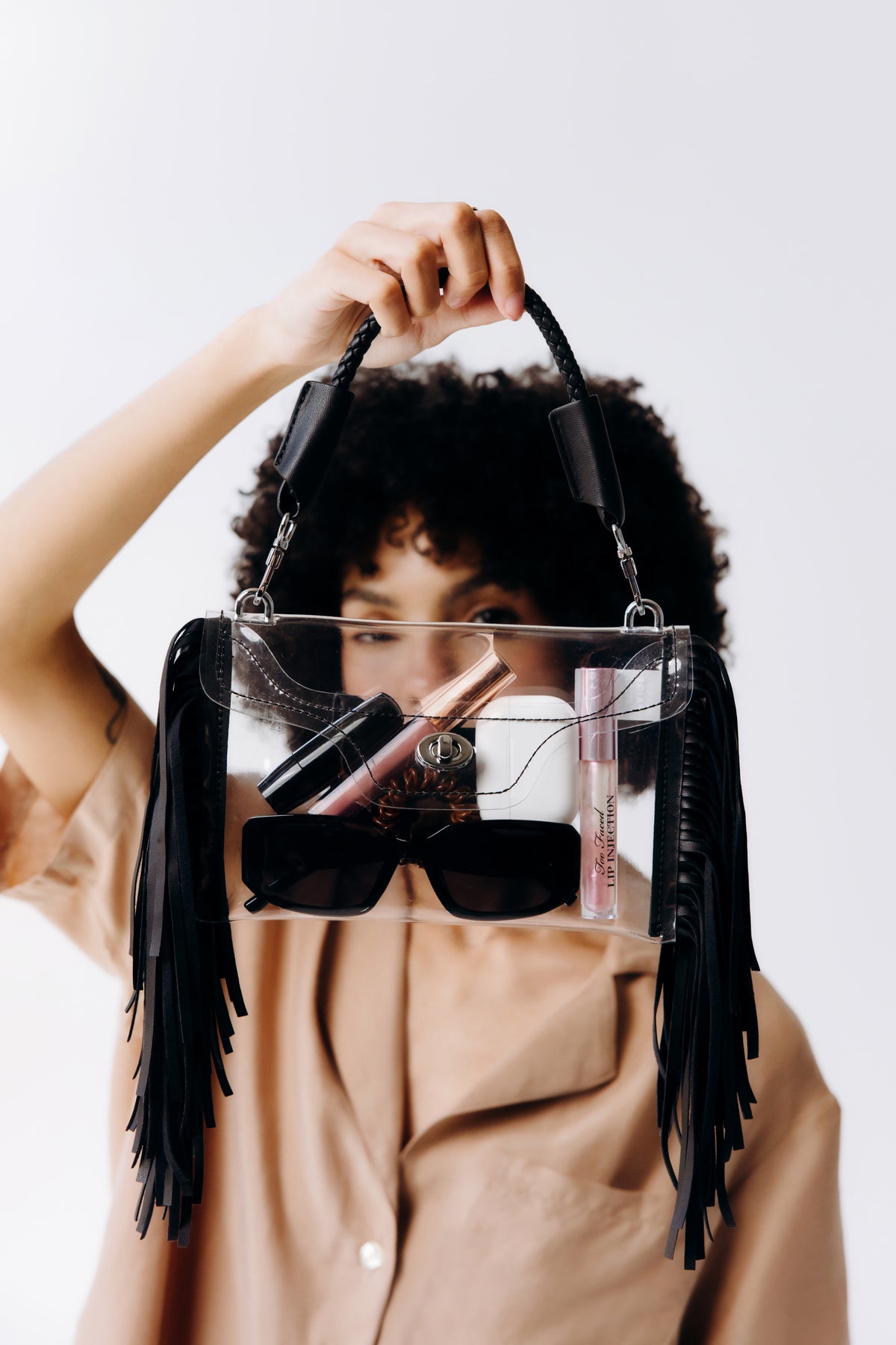 Débora · Bolsa Crossbody Transparente
